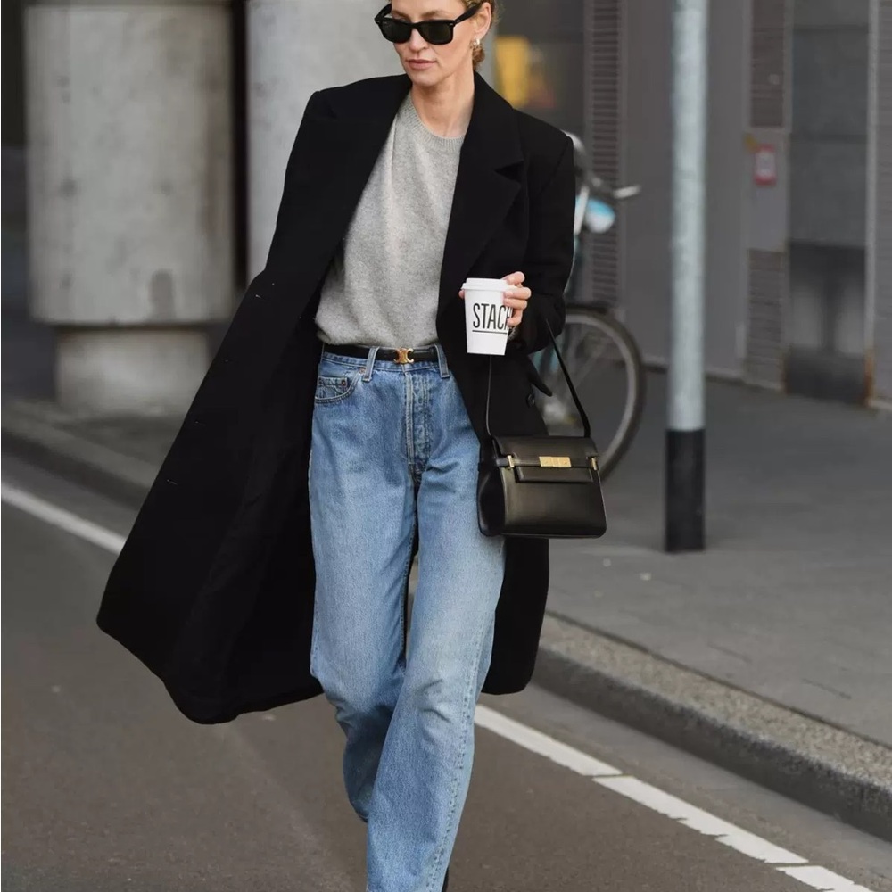Filippa K Barnsbury Coat In Navy Size 34